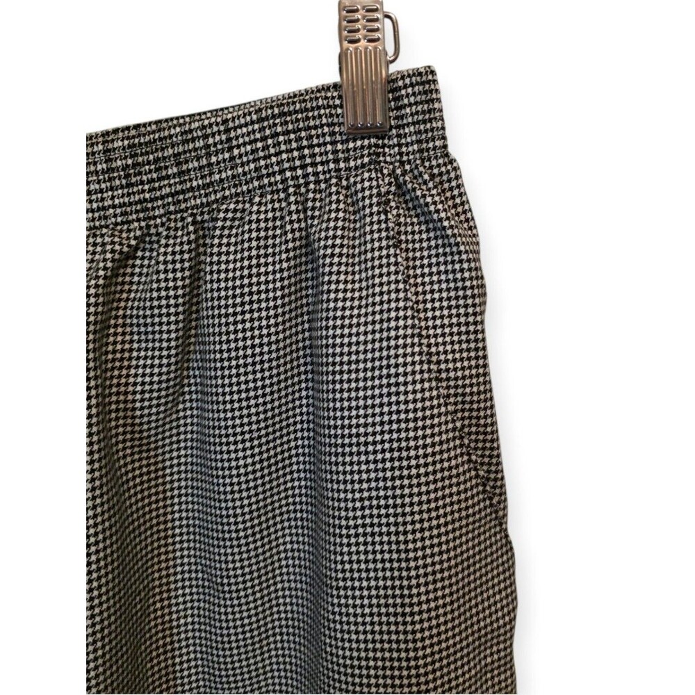 Briggs New York Black White Houndstooth High Rise Pull On Ankle Pants 14 - Picture 5 of 6